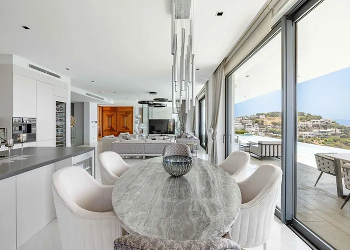 Villa View Bodrum Infinity Pool Sunset Over Greek Islands Private Concierge Breakfast Up To 10 Guests Villa