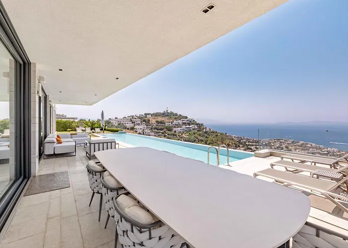 View Infinity Pool Sunset Over Greek Islands Private Concierge Breakfast Up To 10 Guests 别墅